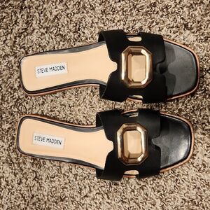 Steve Madden leather harlene slide sandal sz. 8
